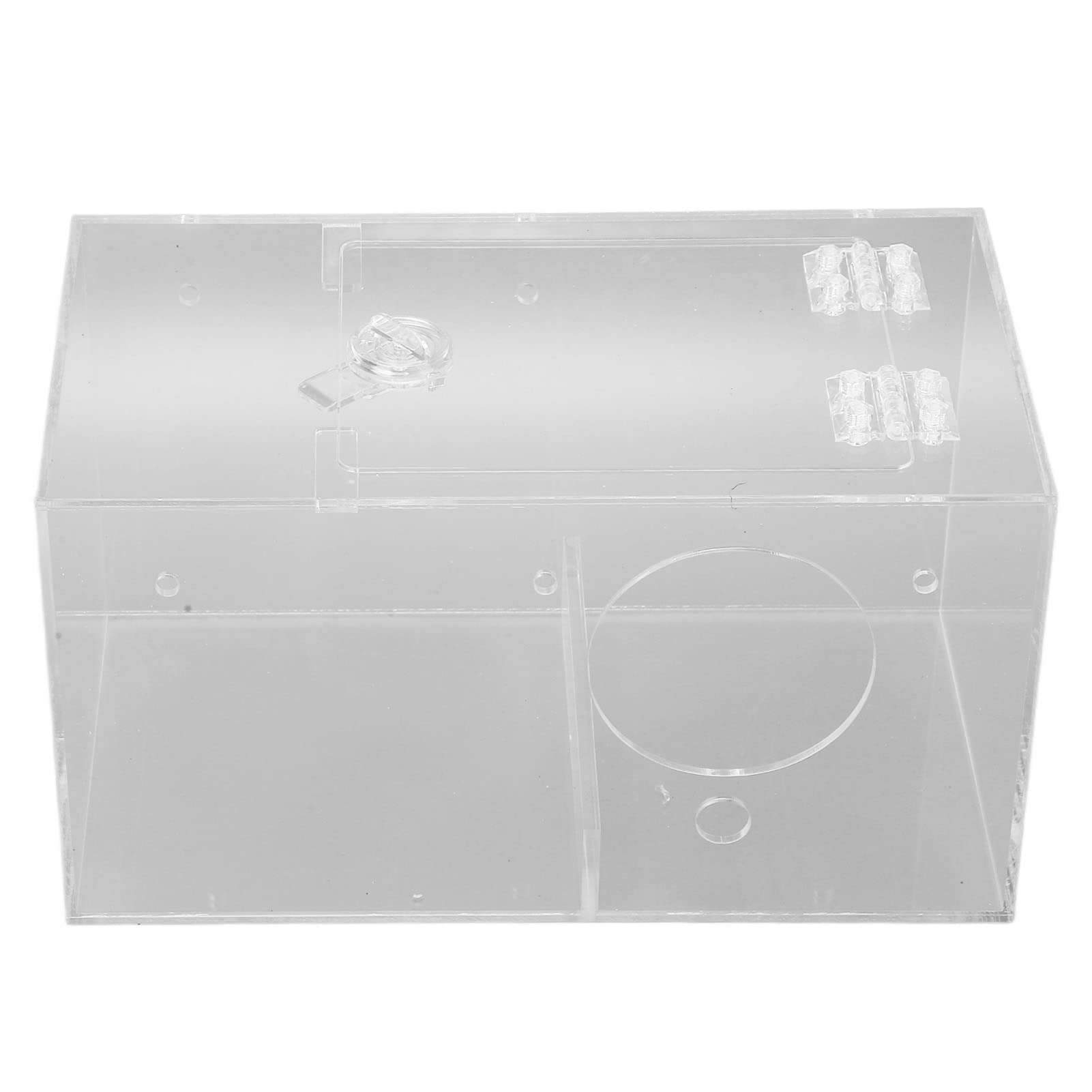Caja de cría de Aves de acrílico, Caja de nidificación para Loros con Poste Vertical y Acolchado, diseño Totalmente Transparente para un fácil monitoreo, Uso Durante Todas Las (Pequeña)