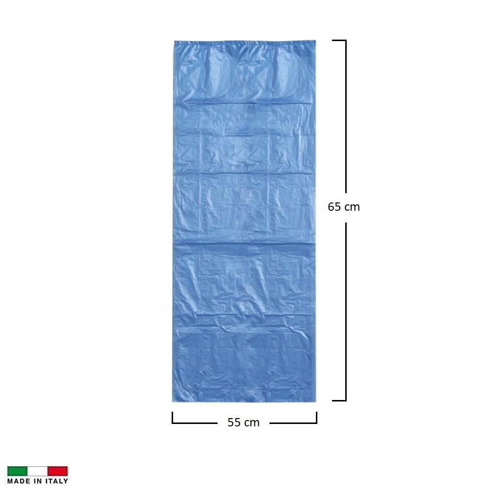 Virsus 750 Sacchi Spazzatura antigoccia colore Blu, misura 55x65 cm, Sacchetti per Raccolta differenziata con Laccetto e Chiusura a Pomodoro non saldato, 50 Rotoli da 15 Pezzi