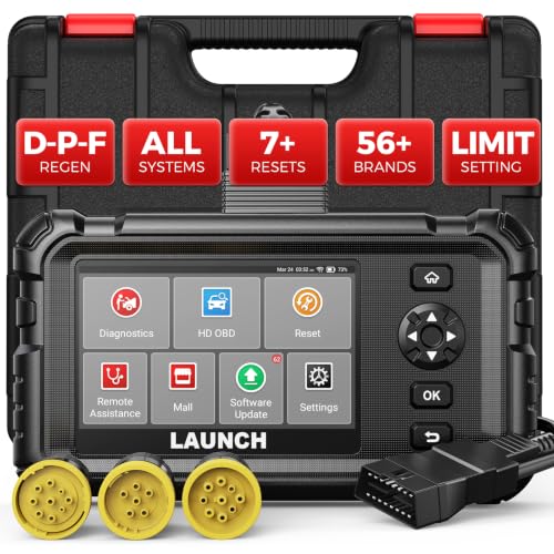 Investigation 3 LAUNCH CRP129HD Heavy Duty Truck Scanner with DPF Regen, Full System Diesel Semi Truck Diagnostic Tool, Truck Code Reader with Speed Limit Reset for Cummins Detroit Allison International Paccar