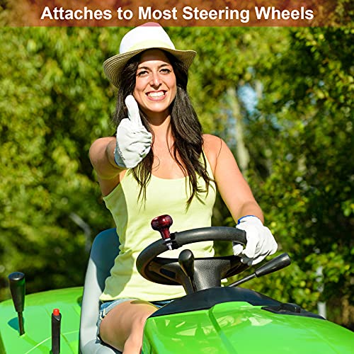 2 Pieces Steering Wheel Knob Spinner Suicide Knobs Steering Wheel 360 Degrees Rotation Tractor Accessories For Cars, Trucks, Tractors, Boats, Golf Carts (Brown) #TOP4