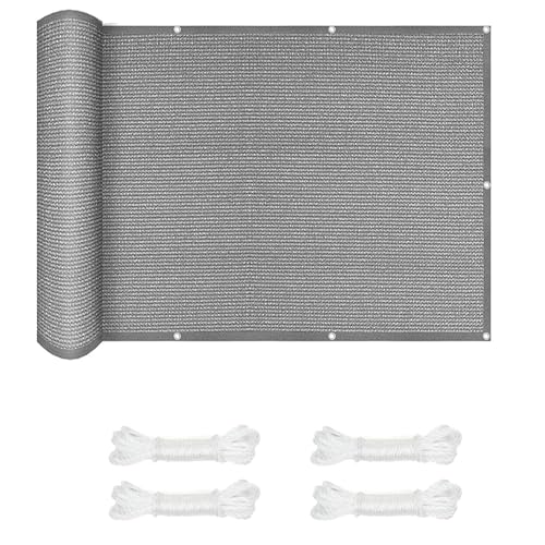 Toile d'ombrage rectangulaire 650x700 extérieur résistant anti-UV gris - 2
