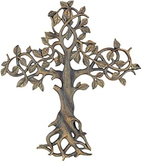 Large 16" Tree of Life Wall Cross - Decorative Spiritual Art Sculpture Plaque