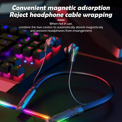 Pecuwe Bluetooth Neckband Headphones Wireless Sport Bluetooth Wireless Earbuds 20Hours Playtime Stereo Sound Ear Buds Usb C Fast Charging Rgb Light #TOP1