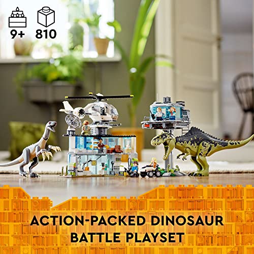 Jurassic World Giganotosaurus & Therizinosaurus Attack 76949 Building Toy Set; Fun for Kids Aged 9 and up (658 Pieces) - Lego - Immagine 1