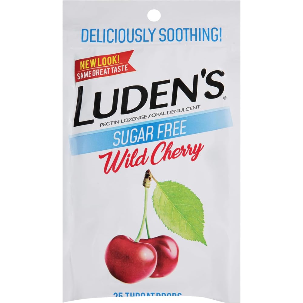 Sugar Free Throat Drops-Wild Cherry-25 ct