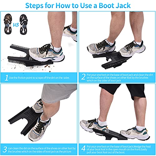 Jjdparts Boot Jack, Boot Puller For Cowboy Boots With Brush Shoe Remover,Boot Remover Take Off Shoes Without Bending Down #TOP3