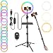 Temery LED Ring Light - 3200/6400K Anneau Lumineux avec Trépied, 26 Modes RGB, Télécommande sans Fil et Téléphone Portable Selfie, Convient pour TikTok,Selfie,Vlog,Youtube,Maquillage,Live Stream