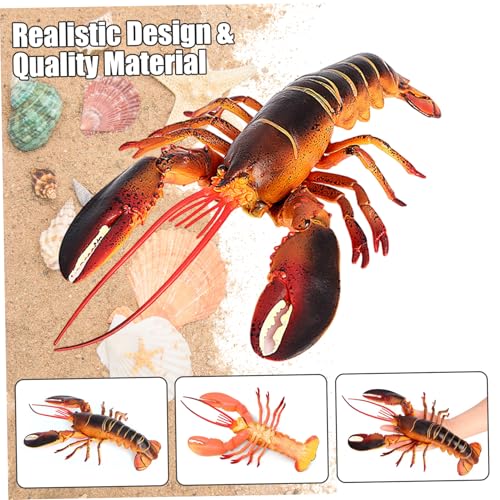 MOUNTTU Hummer-Spielzeug, 33 x 11, 4 cm, künstliche und lebensechte Hummer-Statue aus Kunststoff, Lernspielzeug, Geschenke für Kinder, Langusten aus Kunststoff