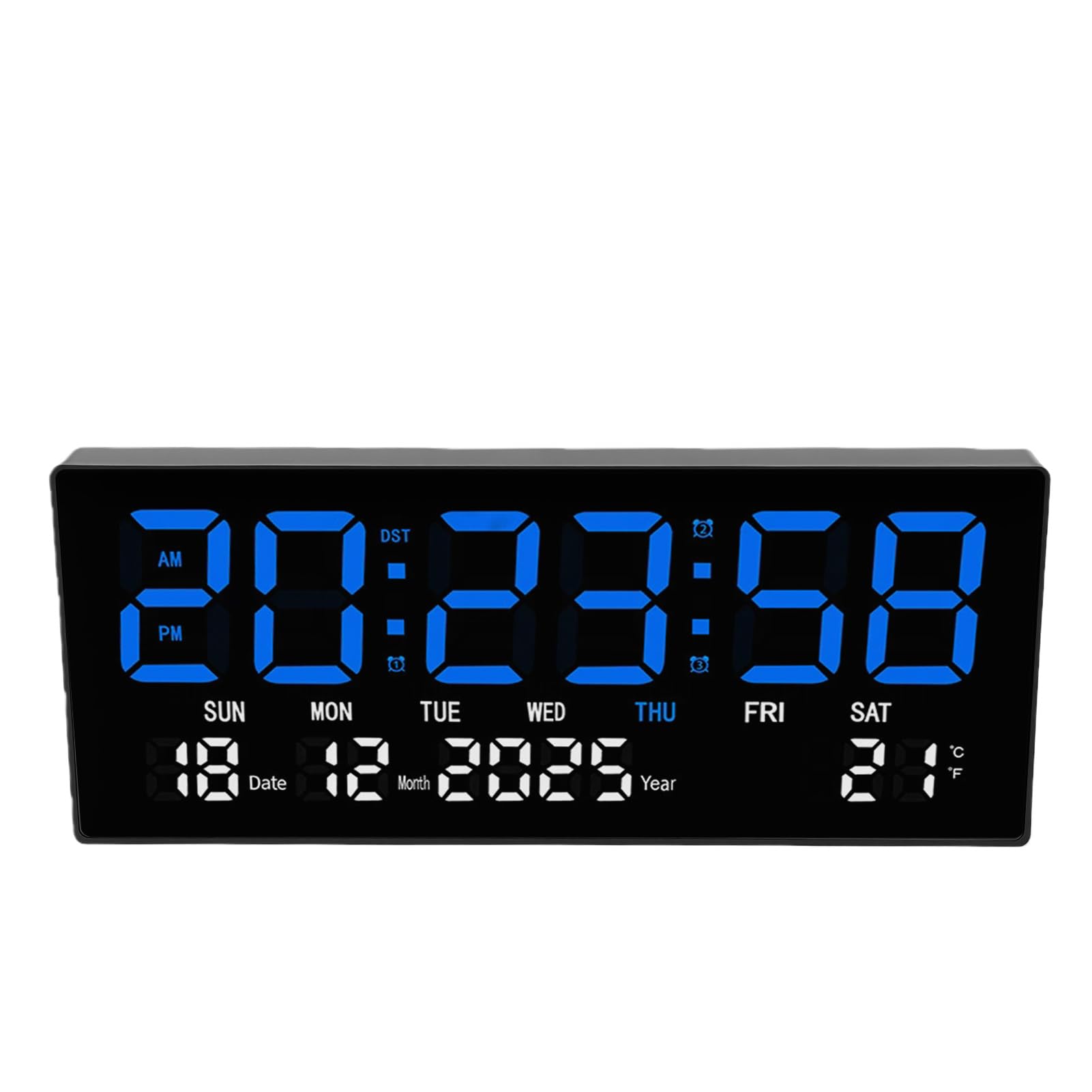 EMUKOEP Orologio da Parete Digitale Moderno con Telecomando, Display Chiaro, Tempi Precisi, Funzionamento Silenzioso, Camera da Letto/sala Studio, 621 G