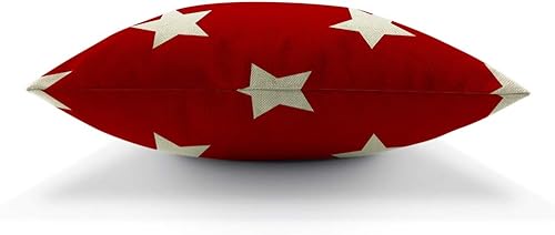 Miniatura 5 de AOYEGO Funda de almohada con patrón de estrellas rojas moderna con forma de Estados Unidos, simple, ondulado, a la moda, clásica, repetida, regular,