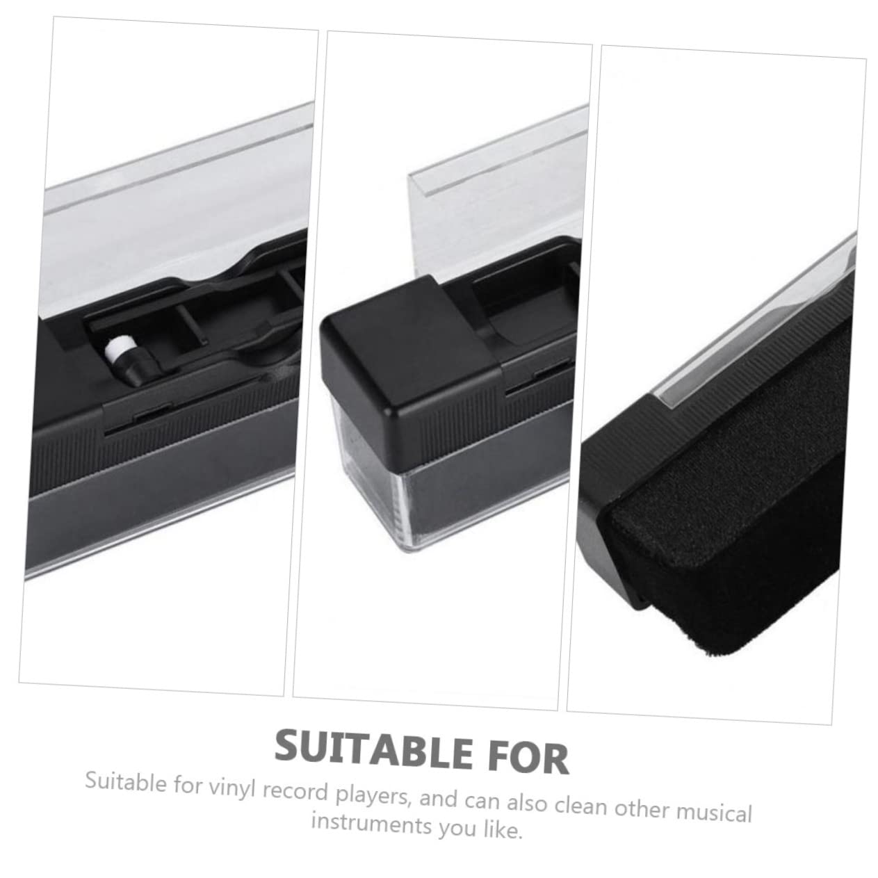 VILLCASE Portable Record Cleaning Brush 2 Pack Gentle on Vinyl Prevents Scratches