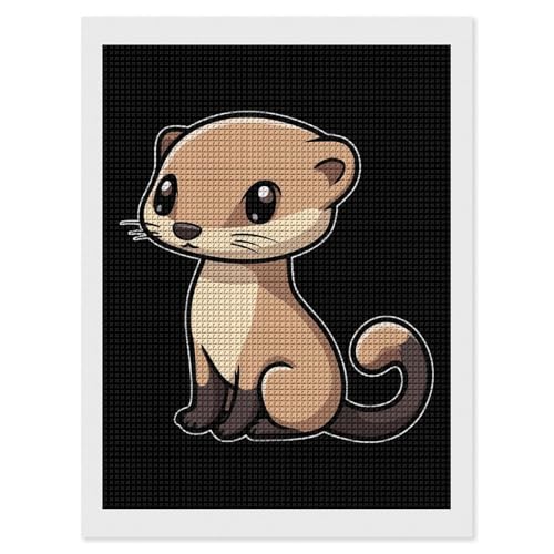 Cute Weasel Diamond Art Kits for Adults 5D Square Drill