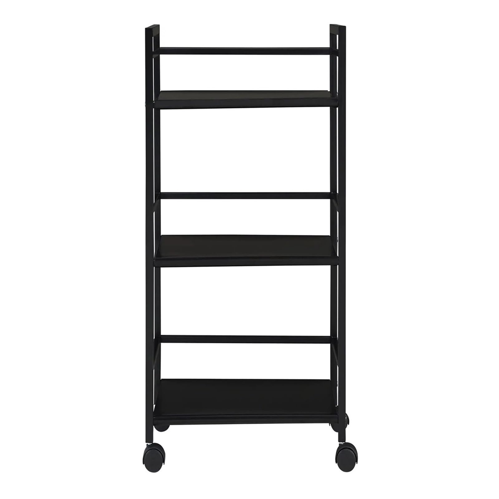 Cocina Carrello multiuso con rotelle in metallo a 3 ripiani, carrello da cucina, tè, , nero Estante de almacenamiento