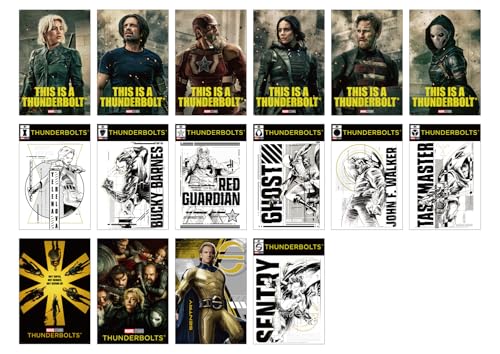 MARVELポストカード35種類＋MARVELバッチ Amazon | サンダーボルツ[ポストカード]缶ケース入りPOSTCARD 16枚