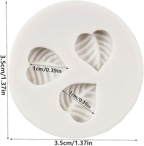 Miniatura 2 de Moldes de silicona de hojas de rosa, molde de fondant de hojas para decoración de pasteles, decoración de cupcakes, caramelo de chocolate, polímero