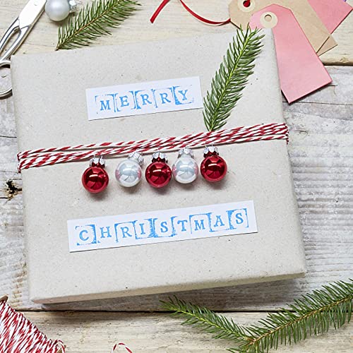 Image of G2PLUS Christmas String,2MM 328 Feet White and Red String for Gift Warp