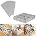 Barrageon 8Pezzi Divisori Cassetti Fai Regolabile Griglia Plastica Separatori DIY Contenitore Intima Calzini Cintura Reggiseni Minuterie Organizer (Grigio02)