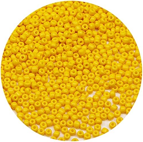 Bala&Fillic Opaque White Color 4mm Seed Beads About 1200pcs/100Grams in Bag, 6/0 Glass Craft Beads for Making Bracelet and Necklace (White)