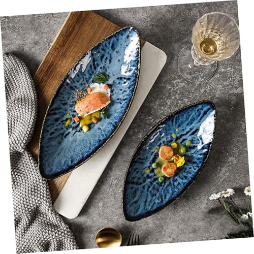 Plato de cerámica estilo japonés para sushi y sashimi miniatura 6