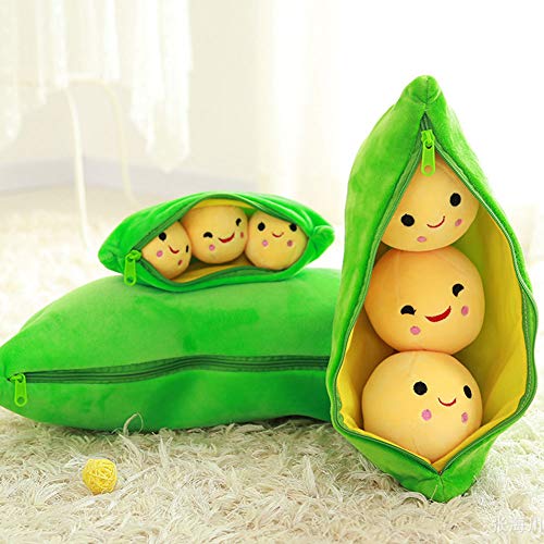Aisoway PEA gevulde plant pop Kawaii voor kinderen jongens meisjes cadeau PEA gevormd kussen speelgoed leuke kinderen… - Afbeelding 3