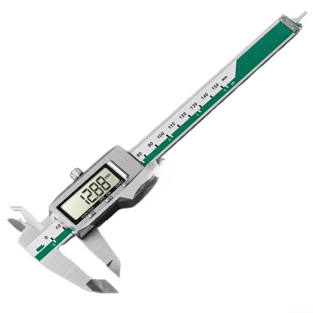 Calibro digitale professionale in metallo, calibro di precisione, 200 mm, struttura in acciaio inox, funzione di spegnimento automatico, display di facile lettura (200 mm)