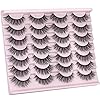 False Eyelashes 14mm Faux 3D Mink Lashes Natural Look Fluffy Cat Eye Wispy Lashes Pack by Kiromiro, 14 Pairs - Image 5