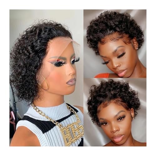 Perruques de cheveux humains bouclés courts en grade supérieur Remy hair