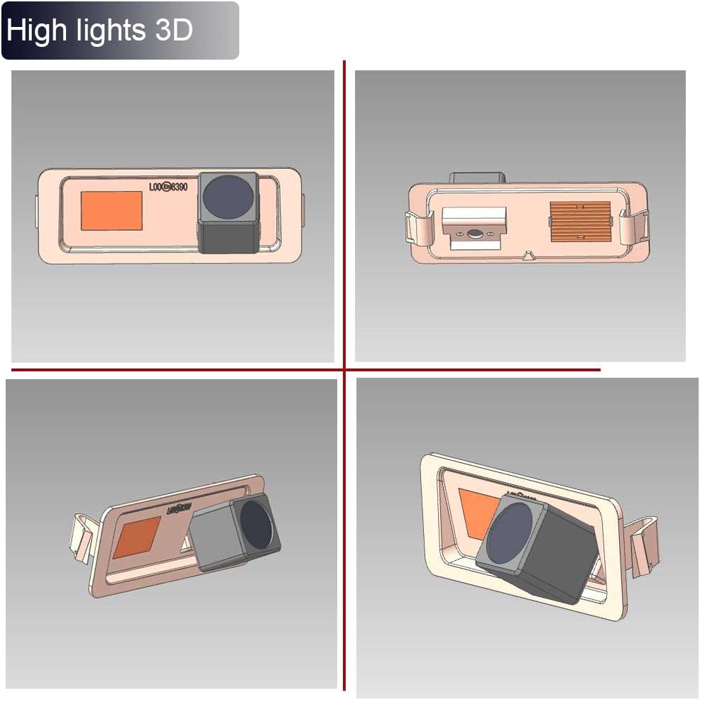Telecamera posteriore per visione notturna, sostituzione impermeabile della telecamera di retromarcia della targa per Volvo V40 Cross Country 2012-2020 OEM: 31352526