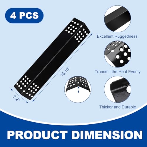Image of Grill Replacement Parts for Monument 4-Burner 24367 35633 17842 24633 41847NG Gas Grill, Burner Tube Heat Plate, and Igniter Monument Grill Replacement Parts, Stainless Steel Grill Accessories, 4 Pack