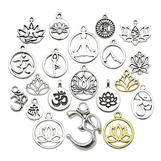 Craft Supplies Antique Silver Yoga Charms