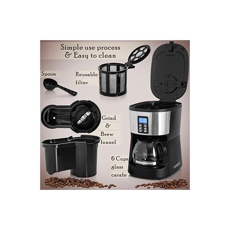 Mixpresso 5Cup Drip Coffee Maker, Automatic Brew Coffee Pot Machine