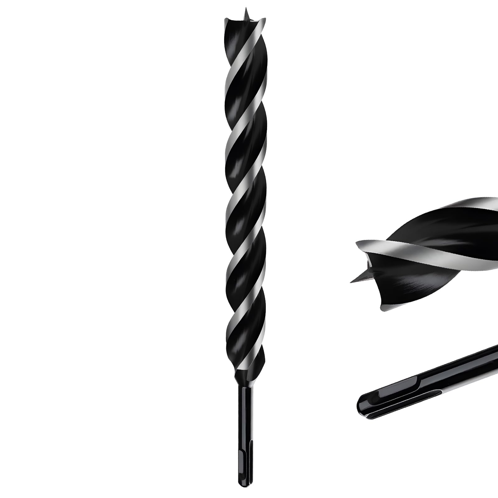 MOXPIFY Extra Long 24mm x 300mm Auger Drill Bit SDS Plus, SDS Wood Auger Drill Bits for Woodworking