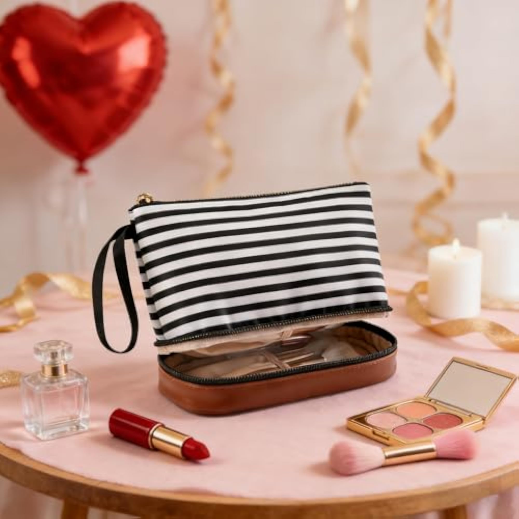 Makeup Organizer Bag for Women, Travel Cosmetic Pouch