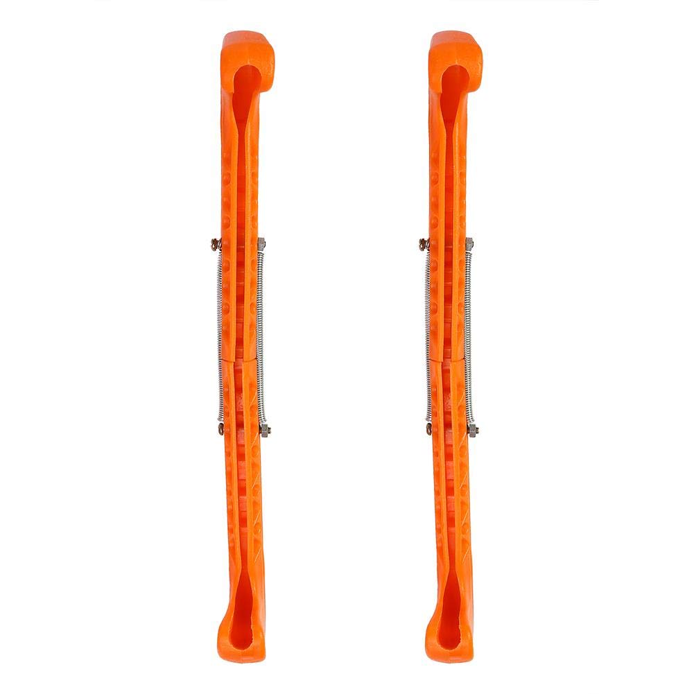 Protège-lames Pour Patins à Glace – 1 Paire Orange, Plastique Résistant Avec Ressort Réglable – Hockey Et Artistique