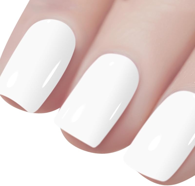 Vishine Gel Nail Polish, 1Pcs 10ml French White Gel Polish Soak Off UV LED Gel Nail Art DIY Gel Nail Manicure for Girls Women