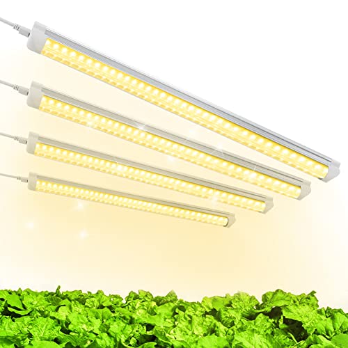 SHOPLED T8 LED Grow Light 2ft, 80W(4 × 20W), Full Spectrum