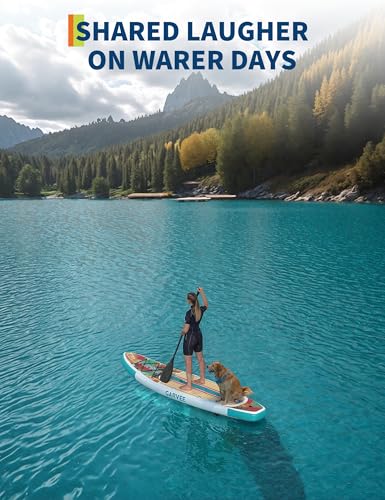 Inflatable Paddle Board for Adults, 10'6"/11" Inflatable Stand Up Paddle Board with Premium Accessories, Non-Slip EVA Deck, Ultra-Light Carry Bag, Pump, SUP Board for Adult (Yellow, 10.6ft)