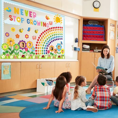 image for Joffetii Spring Bulletin Board Decorations - 168Pcs Spring Classroom D