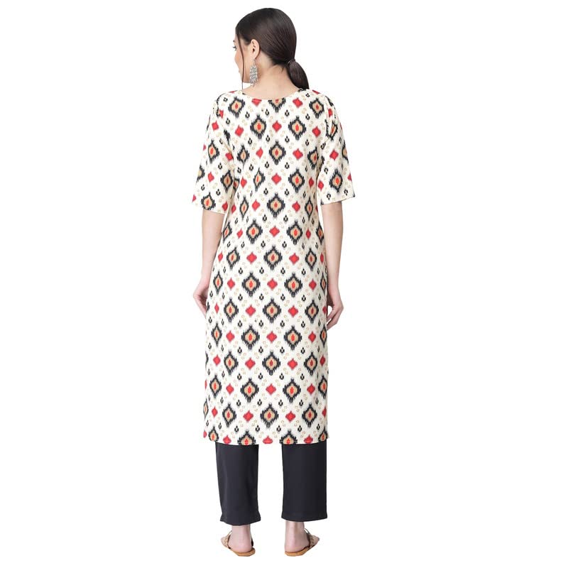 Image of Pinkmint Women's Crepe Digital Printed Straight Kurta