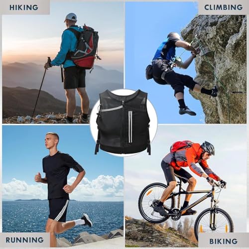 Chaleco de running para mujer y bolso de pecho ajustable 5
