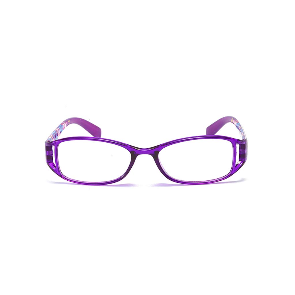 Occhiali da Lettura con Motivo Elegante Occhiali con Blocco della Luce Blu Occhiali da TV Anti affaticamento degli Occhi Montature quadrate da Uomo/Donna (Color : Purple, Size : 3.5)