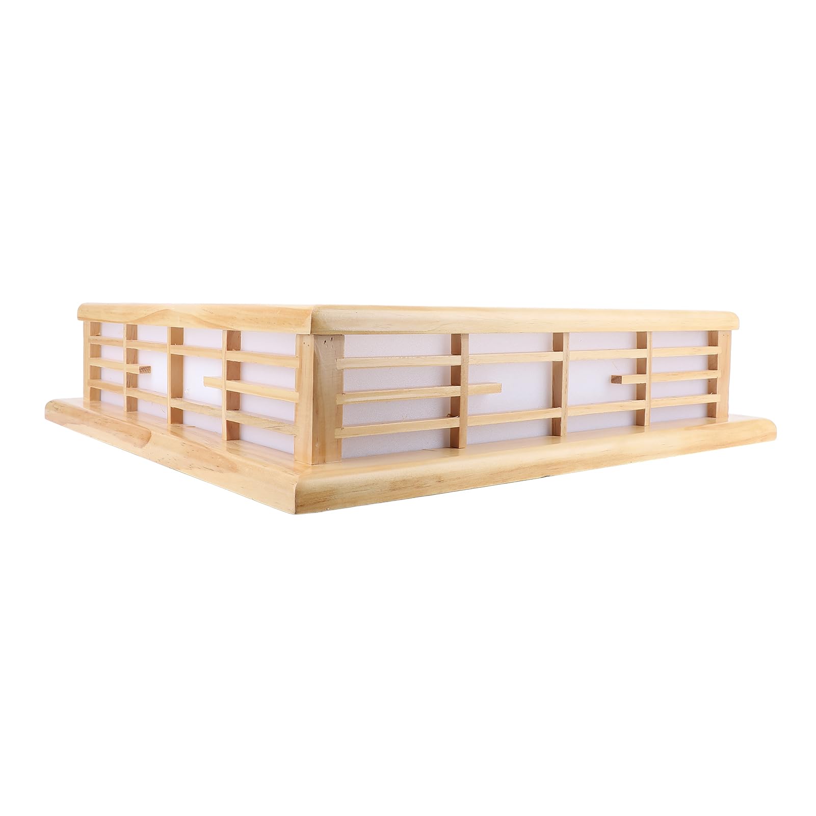 RIZGHWOY Regulowana Temperatura Barwowa Drewniana Sufitowa LED Elegancka do Montażu Podtynkowego z Pilotem do Jadalni, Restauracji LED