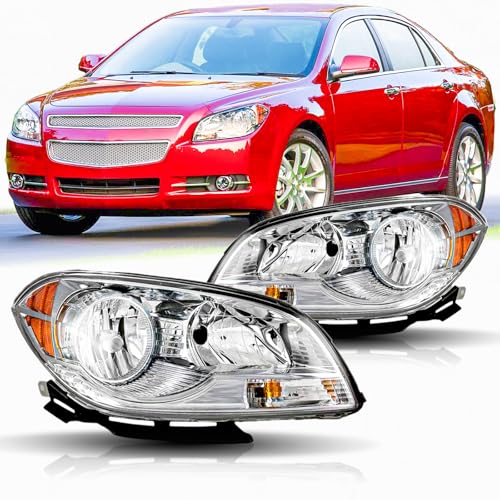ISHARINGAUTOPARTS Headlight Assembly Compatible with 2008 2009 2010 2011 2012 Chevy Malibu (Not Fit 2008 Malibu Classic Model)