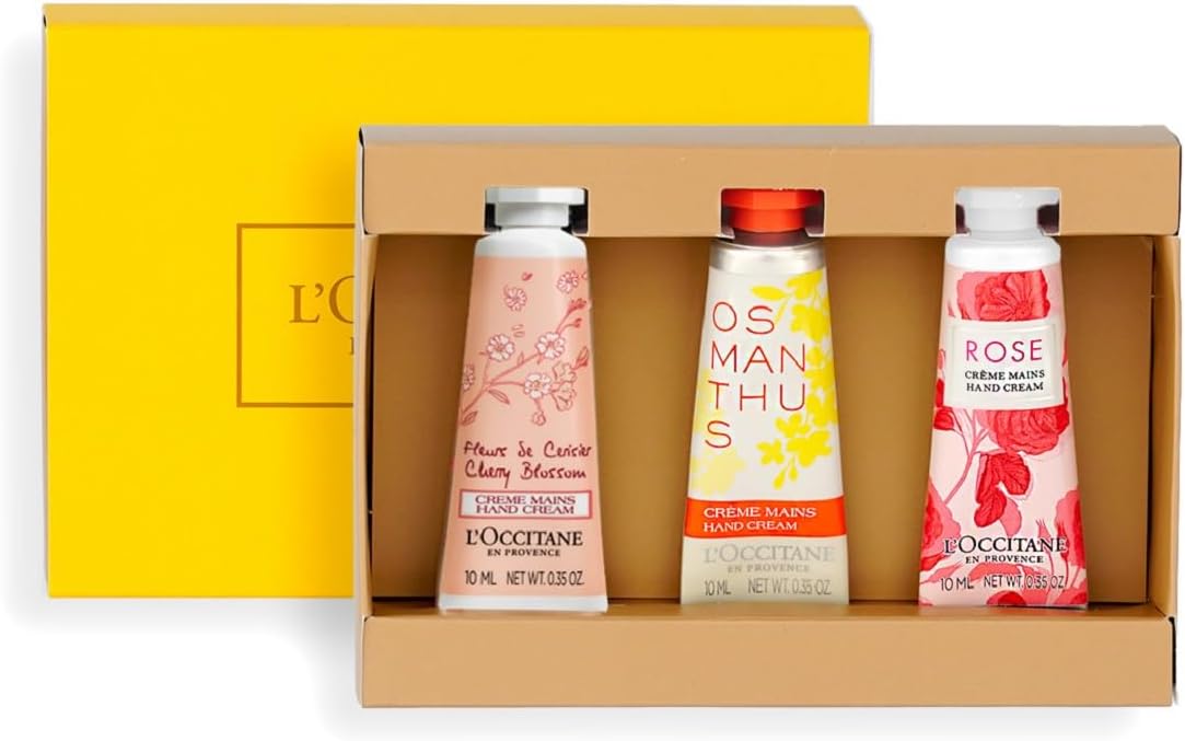 ロクシタン(L'OCCITANE) ミニハンドクリームトリオ (チェリーブロッサム、ローズ、オスマンサス) 3本セット プチギフト 誕生日 女性 男性 メンズ 人気 送別 お礼 お祝い おしゃれ ギフト クリスマス ホリデー コフレ プレゼント