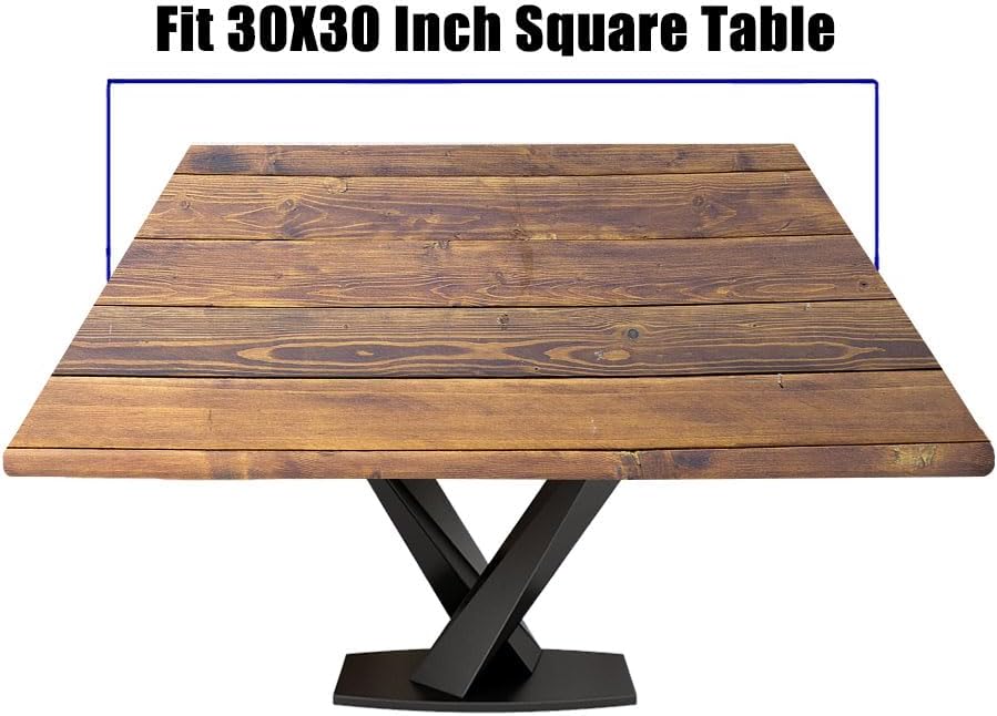 black waterproof stretch tablecloth for square table 30"x30", wipeable table covers for indoor outdoor events holidays decor black 30" x 30" (square)