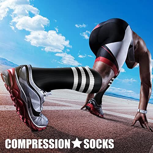 Image of Copper Compression Socks (3 Pairs), 15-20 mmhg is BEST Athletic & Medical for Men & Women, Running, Flight, Travel, Nurses - Boost Performance, Blood Circulation & Recovery