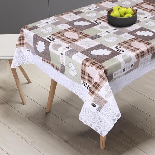 Image of Dakshya Industries PVC Waterproof Center Table Cover 40 x 60 Inch | Rectangle Coffee Table Cover | Spill Proof Oil Resistant Dustproof Heat Resistant Wipe Clean