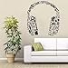 Musique série casque en notes de musique motif tribal spécial vinyle autocollant mural maison chambre décor vinyle Art 56 * 56 cm