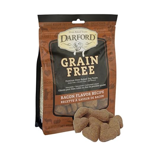 Darford Grain Free Dog Treats – Bacon Recipe – 12 oz Bag – All Natural Baked Dog Biscuits with Real Meat – No Corn, Soy, or Grains – No by-Products or Artificial Flavors – Made in Canada
