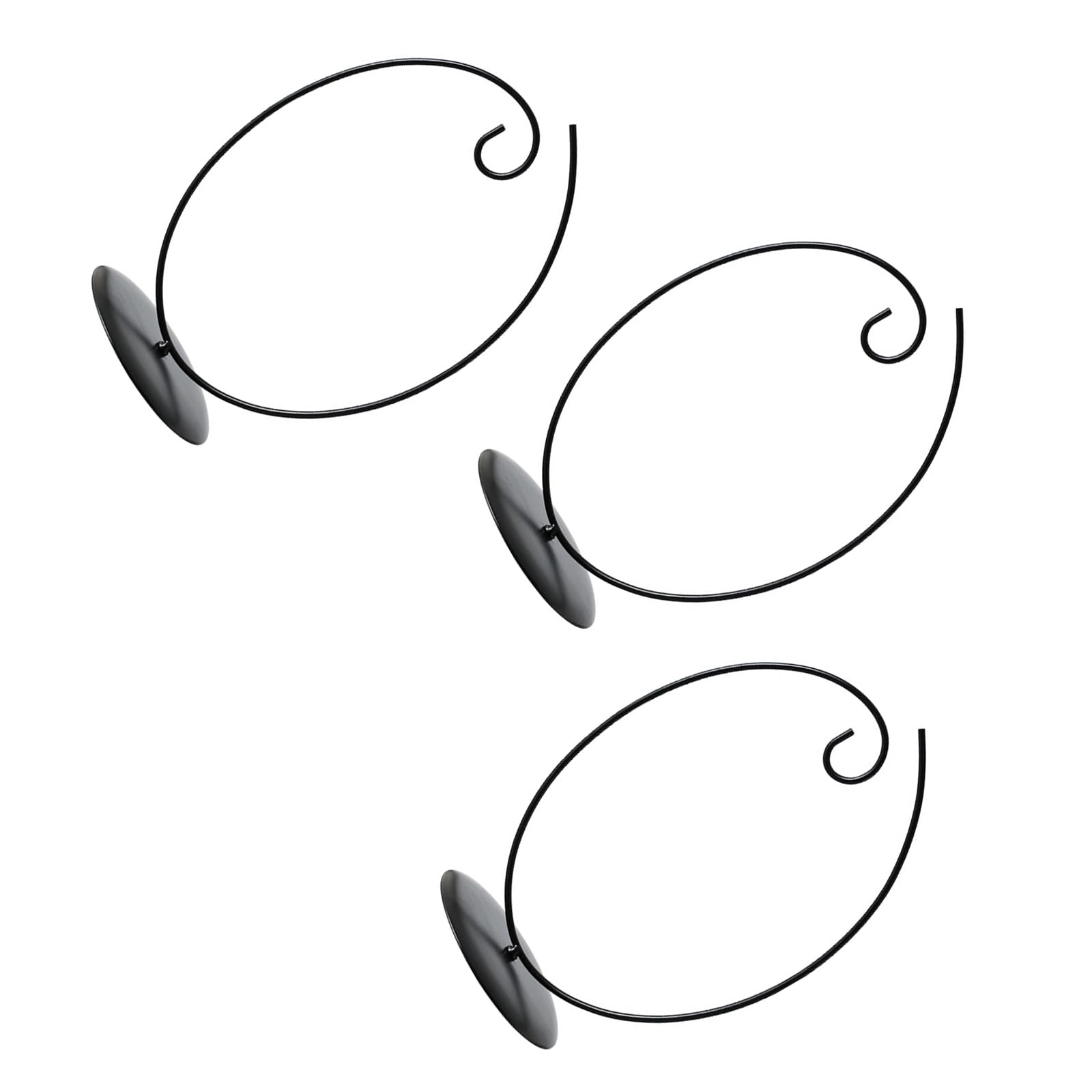 NVOQILIN Of 3 Sturdy Iron Hanging Stands Perfect for Air Plant and Small Decorative Items Glass Ball Hanger Plant Hanger Hook